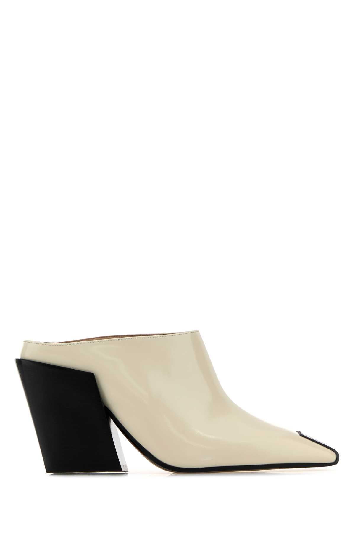 Bottega Veneta Leather Wedge Heel Sandals Beige