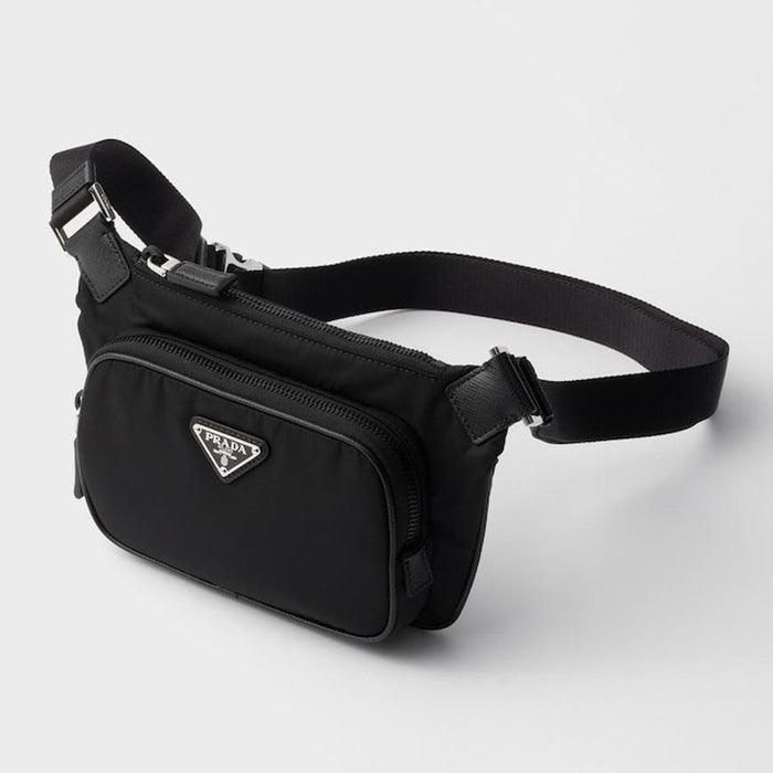 PRADA Men’s Saffiano Leather Shoulder Crossbody Bag Black