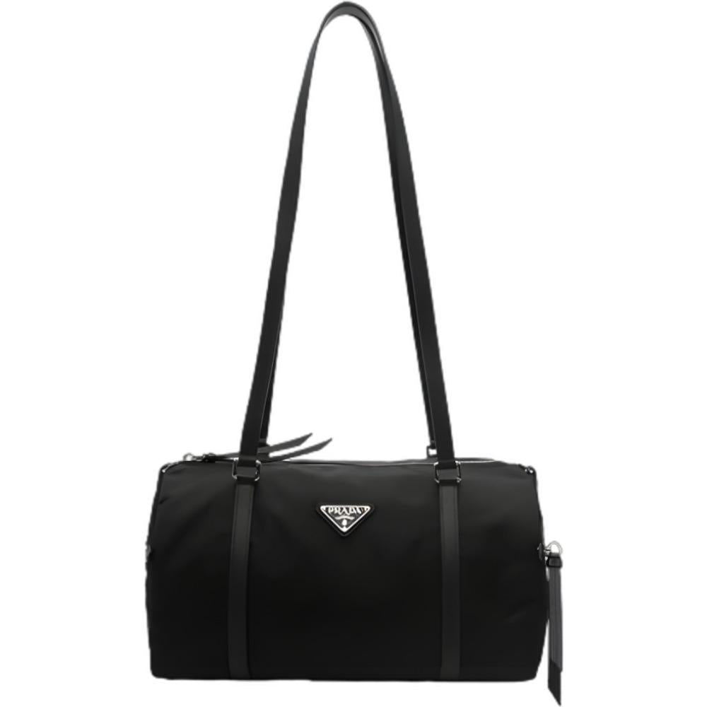 PRADA Re-Nylon Saffiano Leather Large Duffle Shoulder Bag 1BB154 R064 F0632