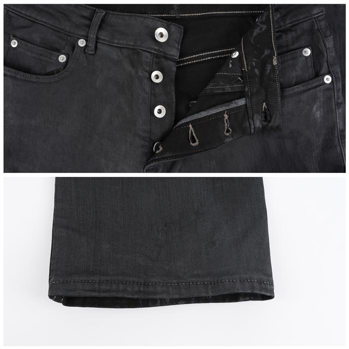 Rick Owens Darkshadow Detroit Stretch Denim Pants Black