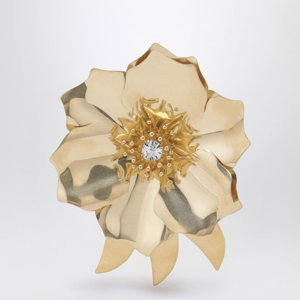Miu Miu Silver-Tone Logo Brooch