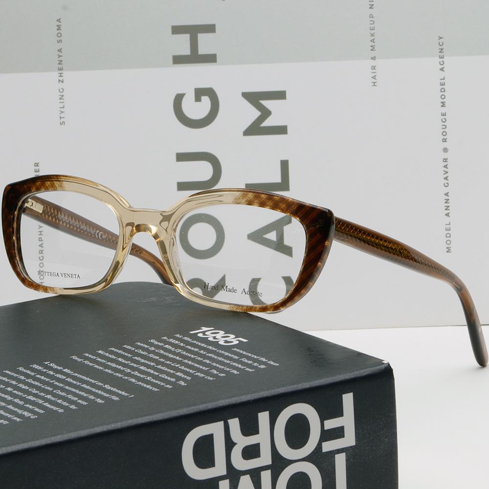 Bottega Veneta Translucent Acetate Horn-Rim Eyeglass Frames Unisex