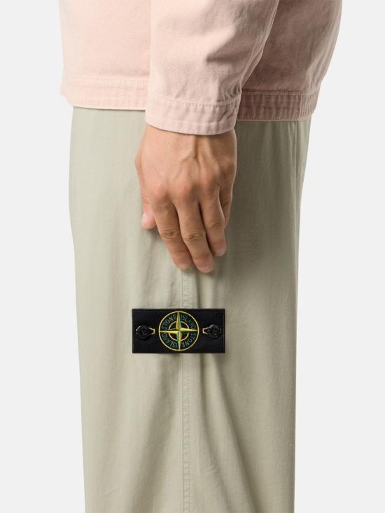 STONE ISLAND Straight Fit Classic Pants Sand Beige Cotton
