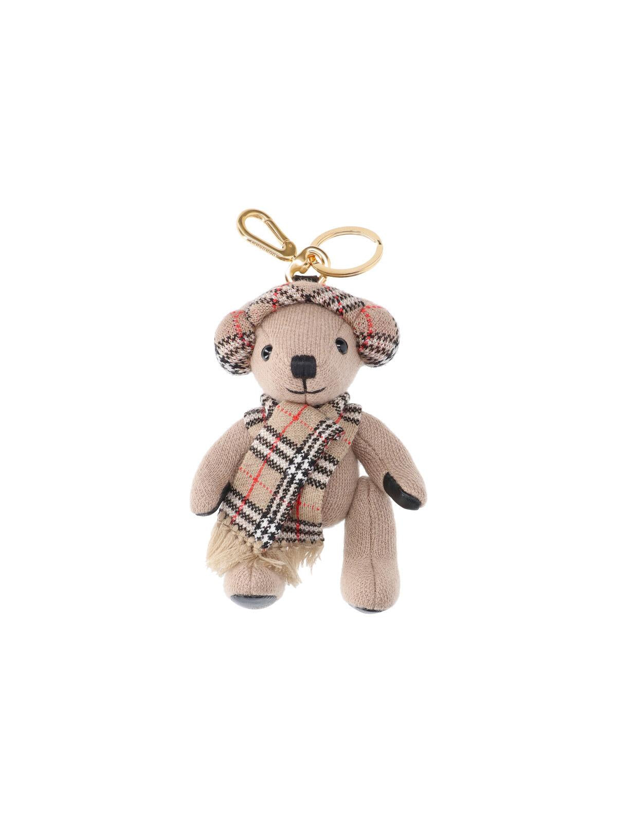 BURBERRY Leather Check Keyring