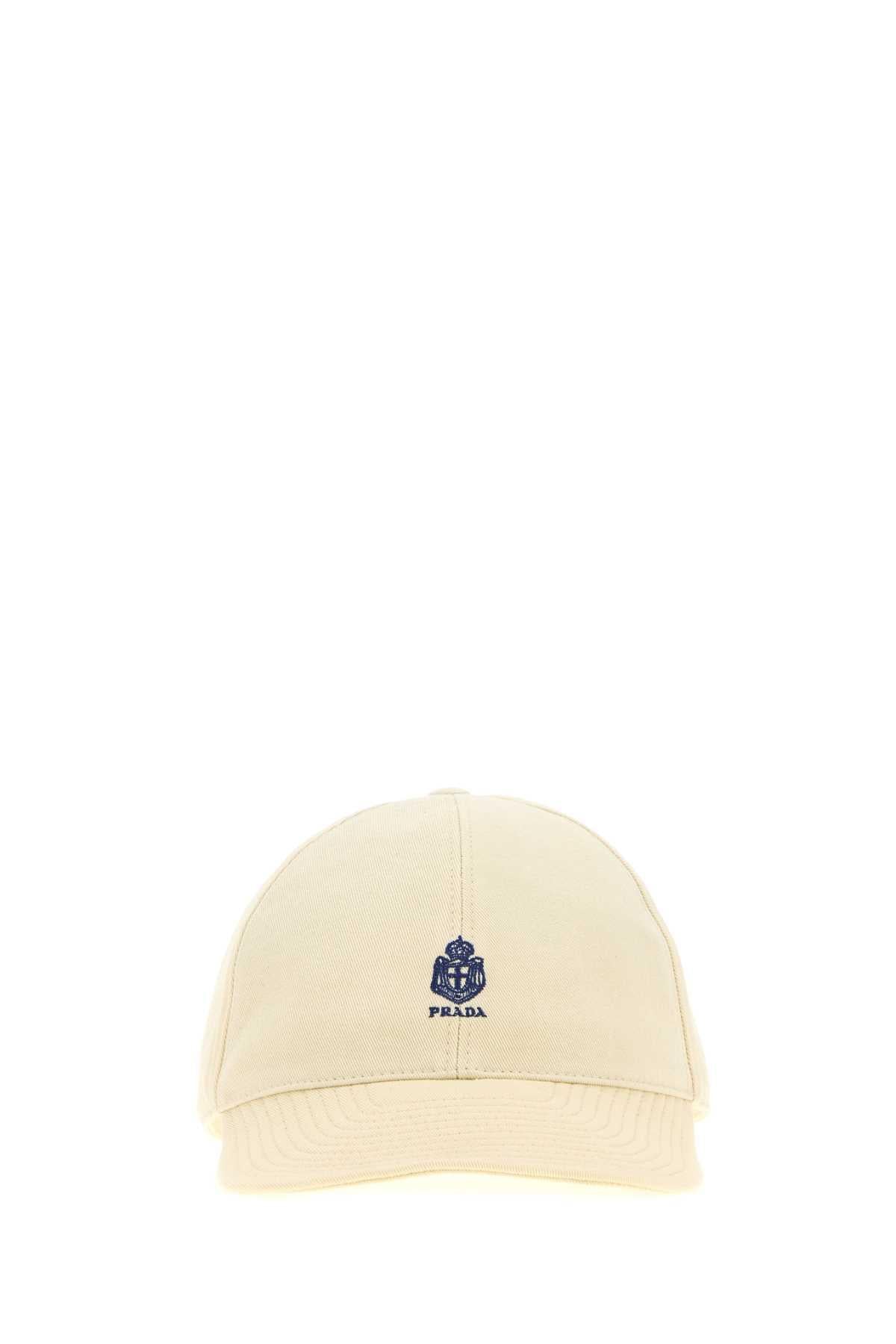 PRADA Black Cotton Baseball Cap