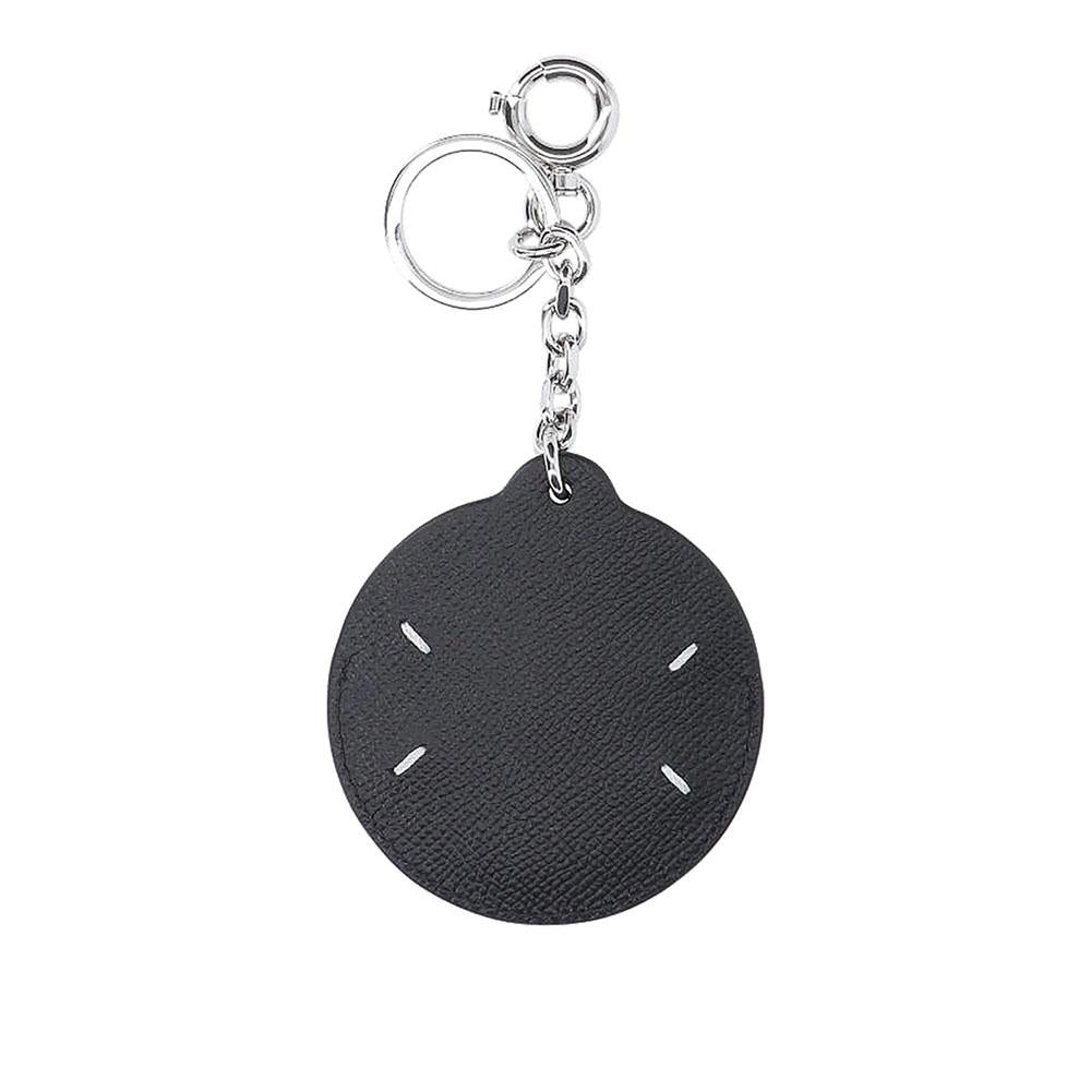 Maison Margiela Black Mirrored Stitch Keyring Accessory