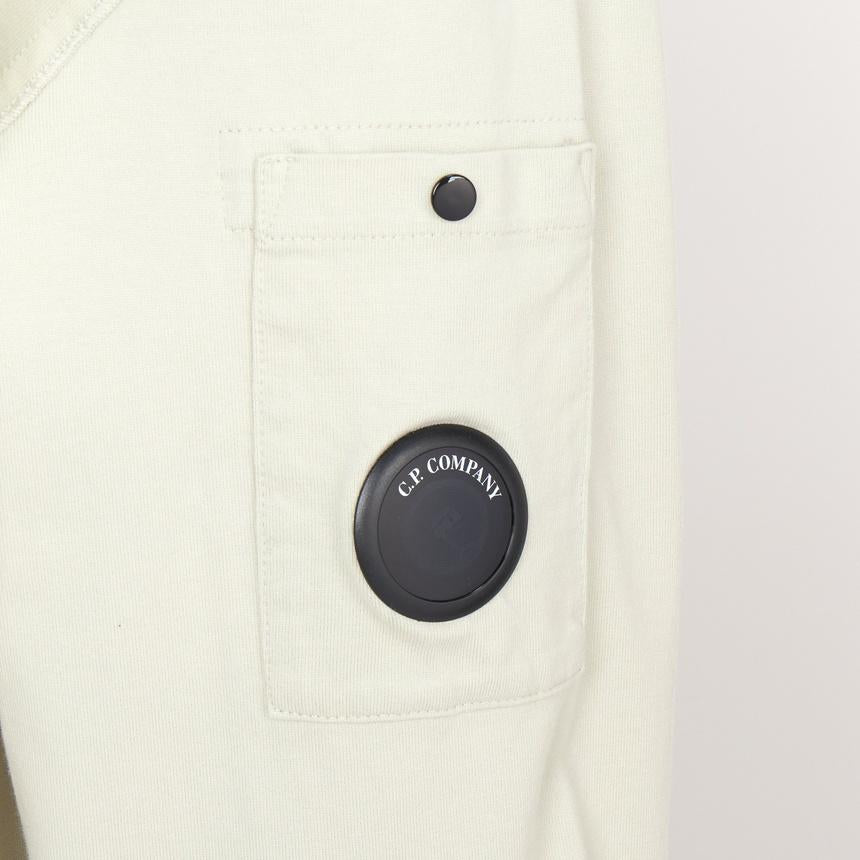 CP Company Men’s Long Sleeve T-Shirt White Cotton Top