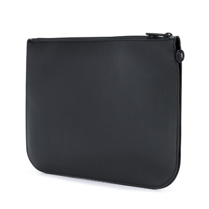 Alexander Mcqueen Unisex Logo Print Black Clutch Bag