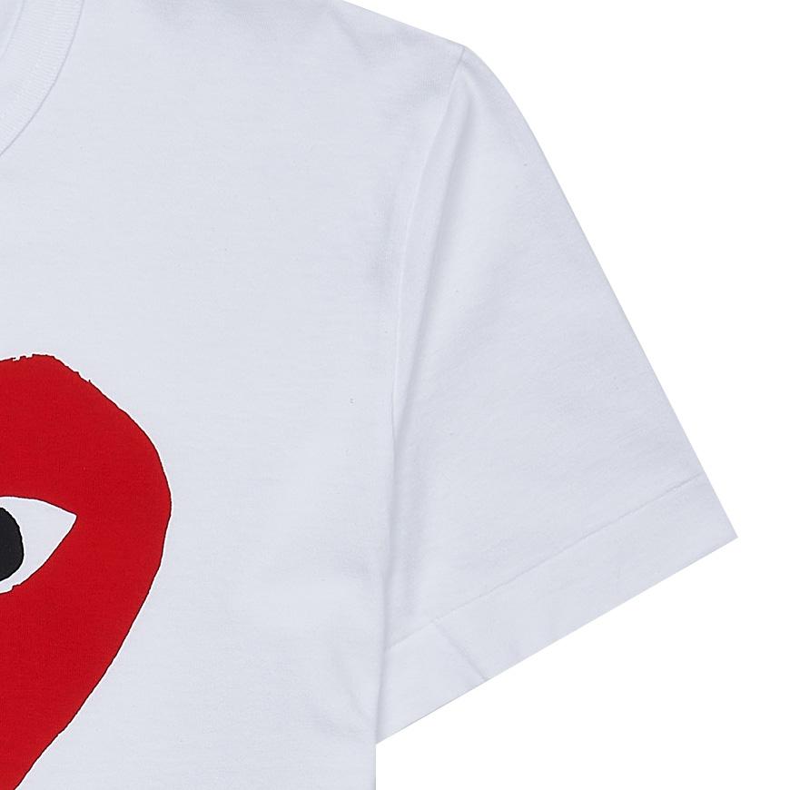 Comme des Garcons Unisex Play Logo T-Shirt AX T280 051 WHITE