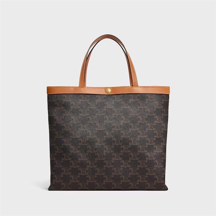 CELINE Small Square Cabas Triomphe Canvas Shoulder Bag
