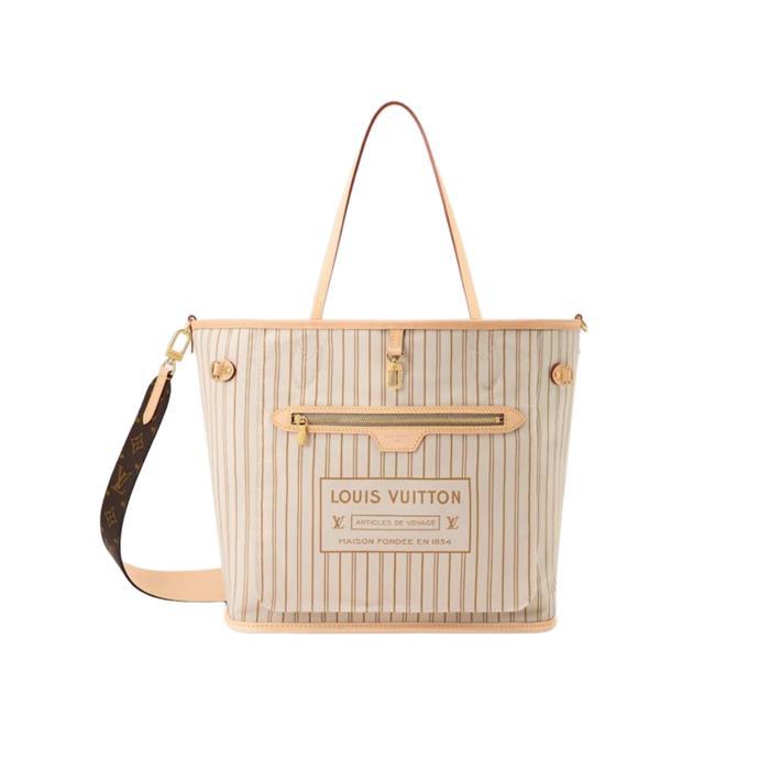 Louis Vuitton Neverfull Inside Out MM Leather Tote Shoulder Bag