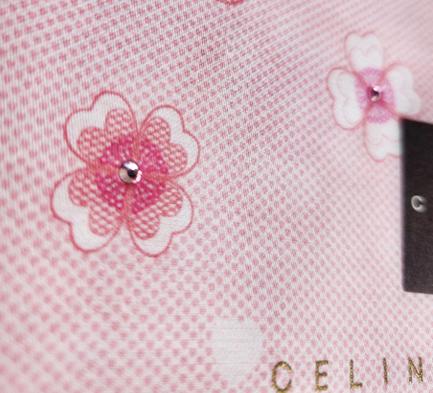 CELINE Heart Dot Handkerchief Petite Scarf