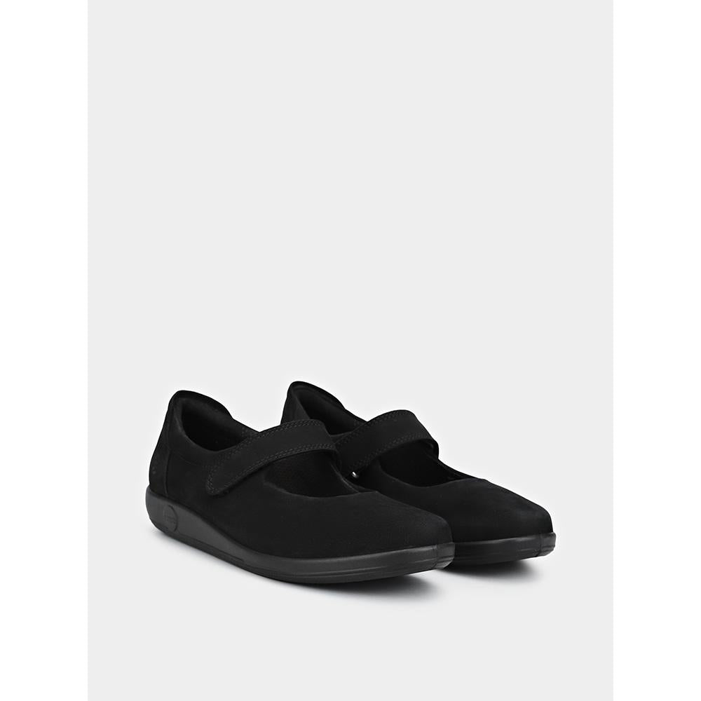 ecco Soft 20 Leather Flats Black Women’s Shoes