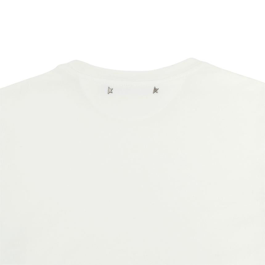 GOLDEN GOOSE Women’s Short Sleeve T-Shirt White Cotton Tee