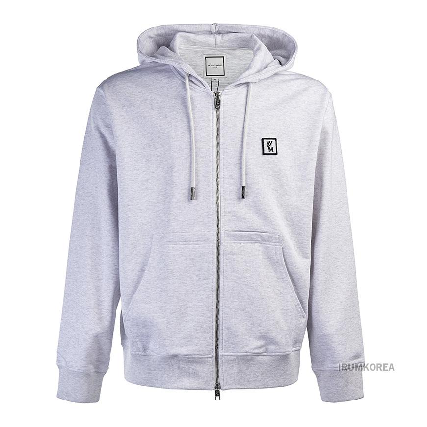 WOOYOUNGMI Men’s Back Logo Zip-Up Hoodie W243TS47 740G