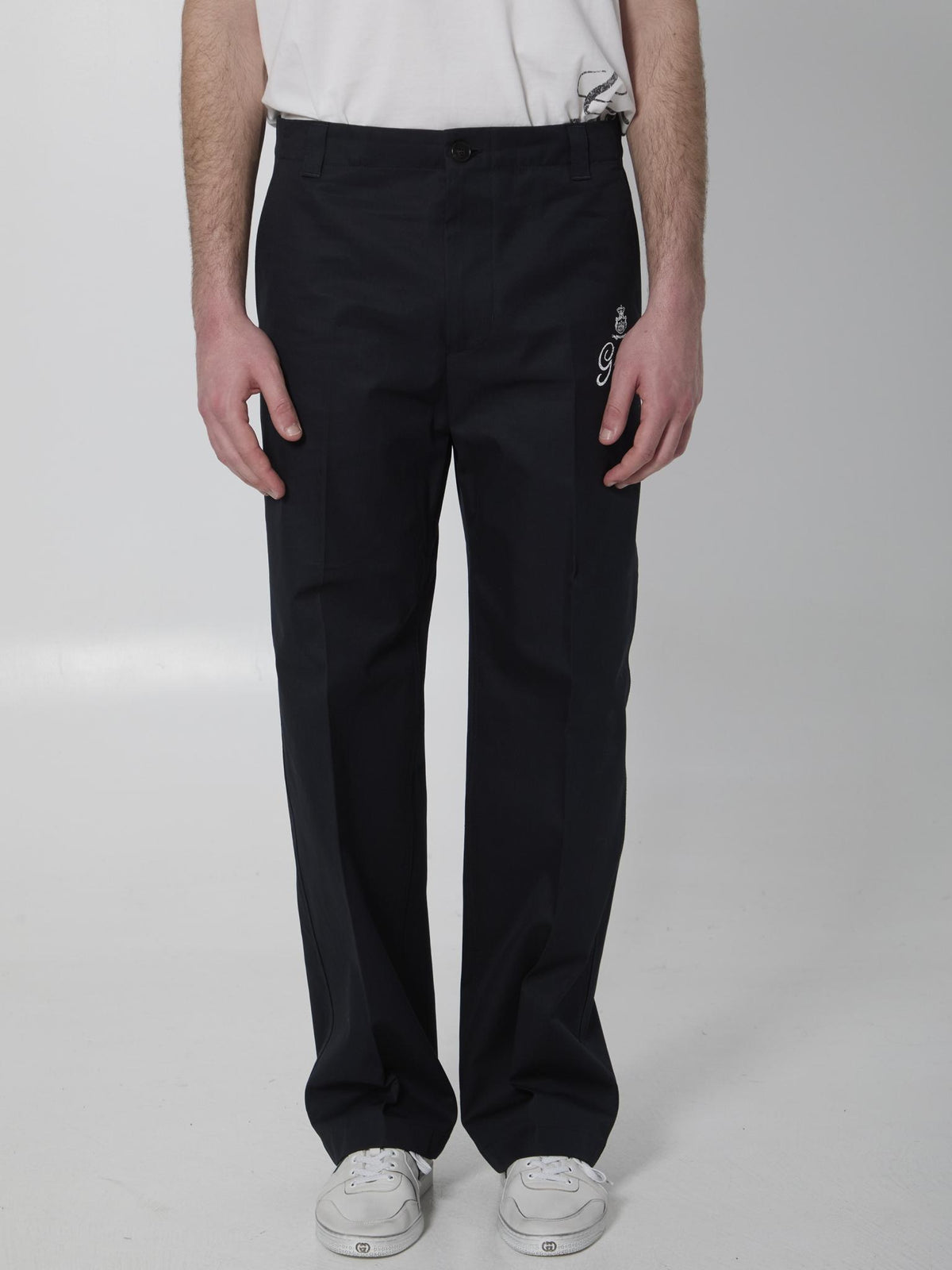 GUCCI Blue Wool Dress Pants