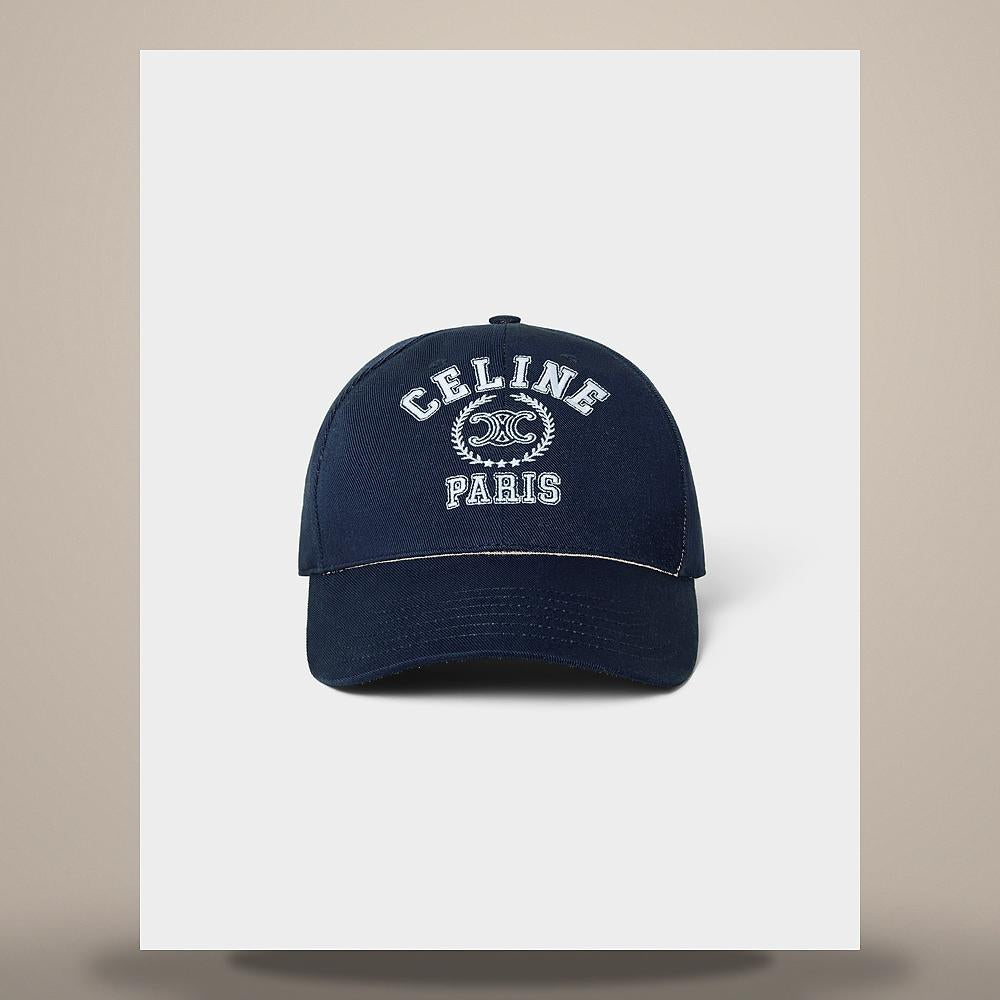 CELINE Rithlelieu Pale Pink Cotton Twill Cap AA0IE2U74 PPNK