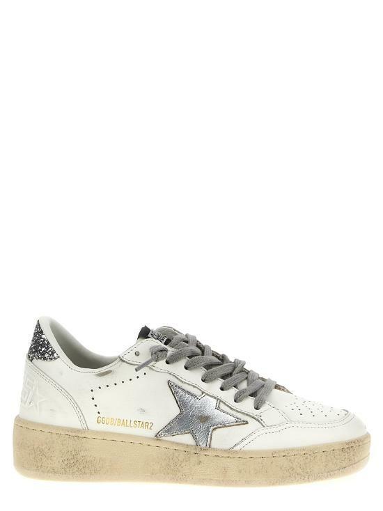 GOLDEN GOOSE Ball Star 2 Leather Low-Top Sneakers White Beige