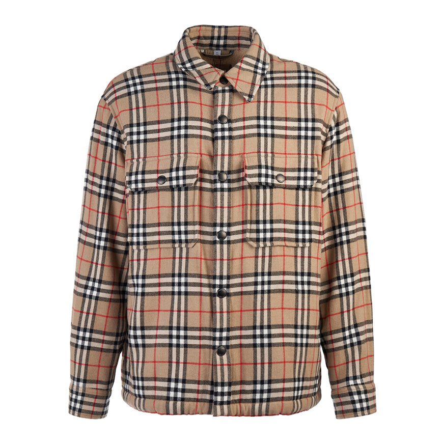 BURBERRY Men’s Embroidered Wool Blend Shirt Jacket 8043839 M CALMORE A7028