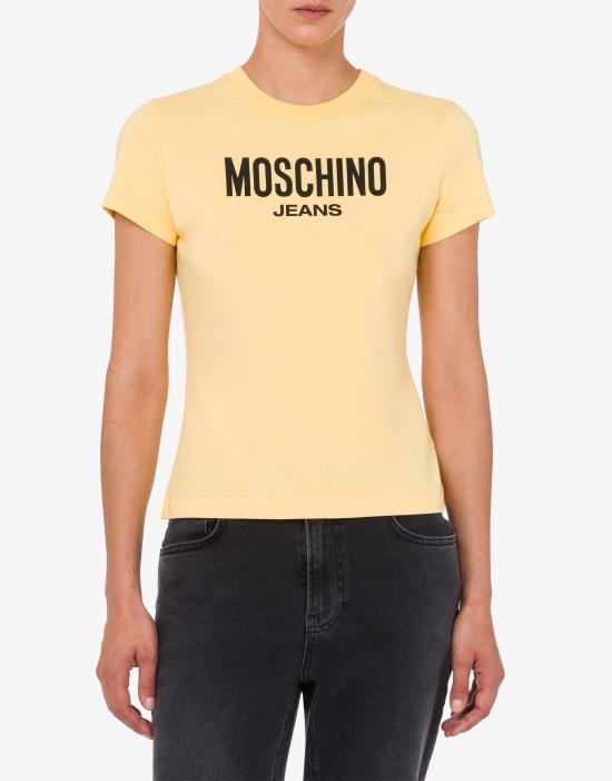 Moschino Yellow Short Sleeve T-Shirt Women’s AEF261K107153234 AEF1023