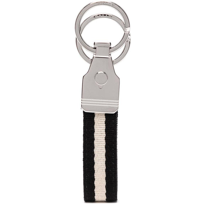 BALLY LIRON Double Keyring Black Keychain