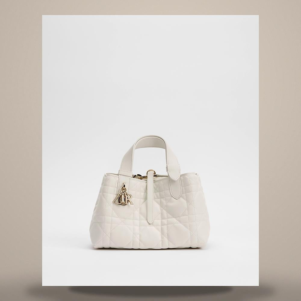 DIOR Toujours Small Latte Macro Cannage Calfskin Shoulder Bag M2822OSNW M030