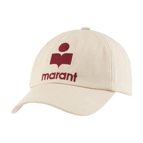 Isabel Marant Ecru Tyrone Logo Embroidered Unisex Baseball Cap