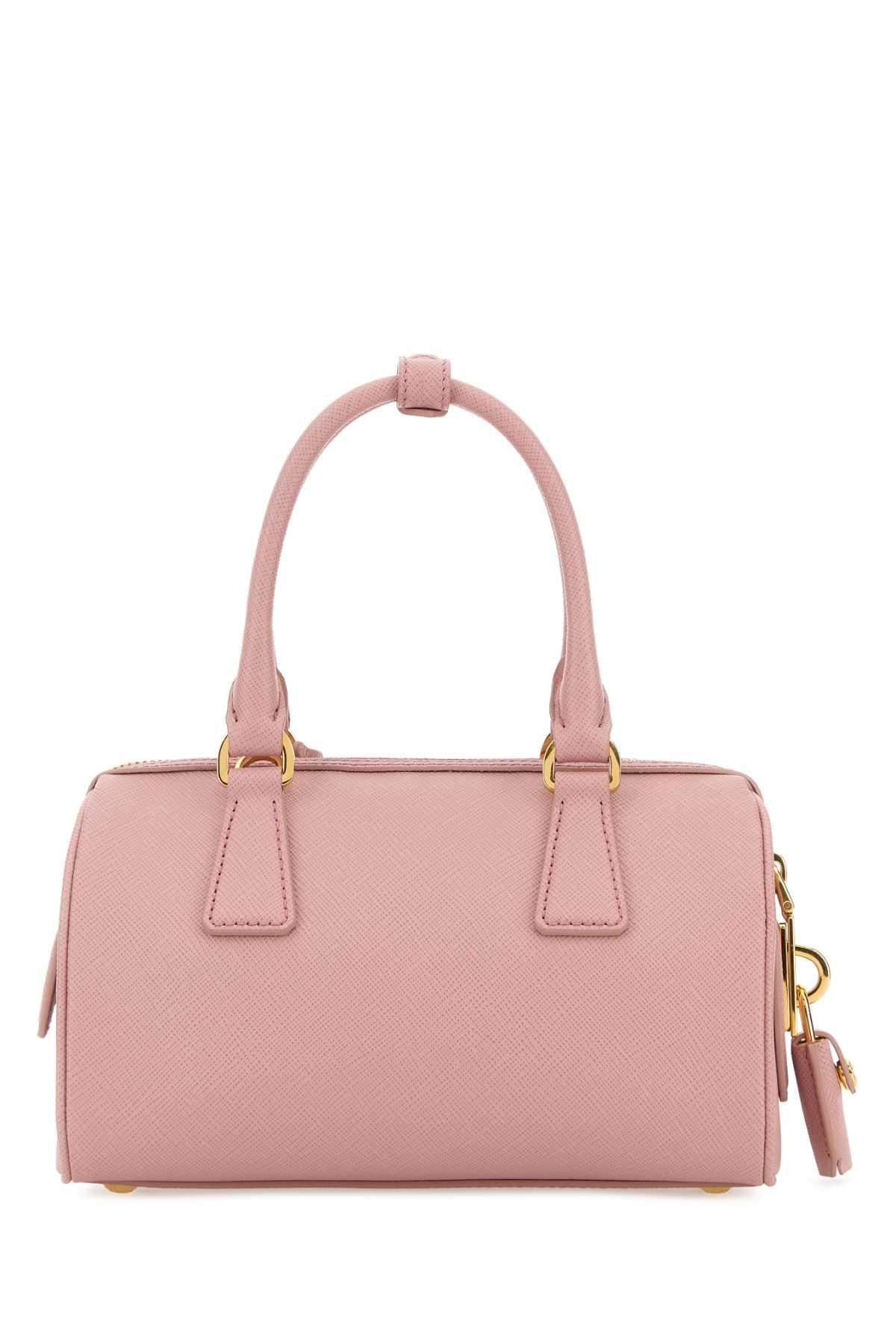 PRADA Black Leather Structured Tote Bag