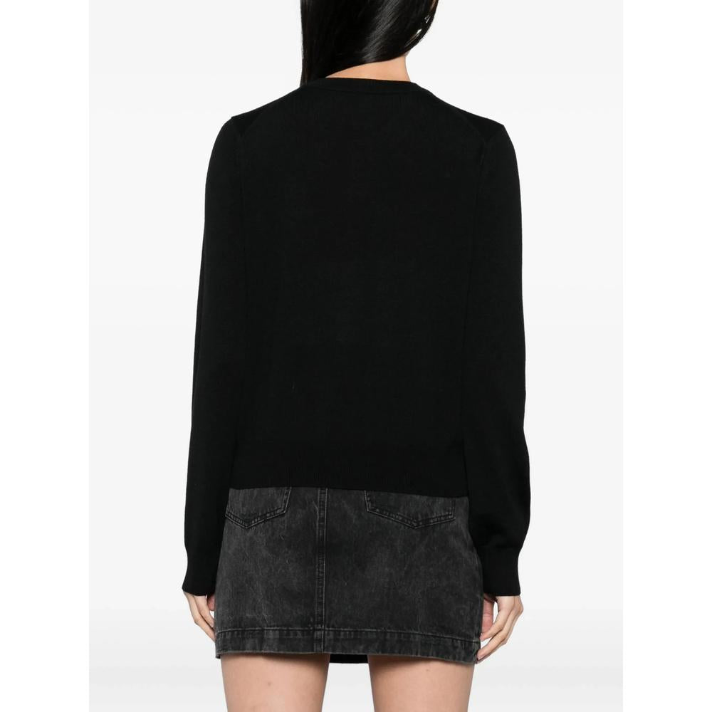 Maison Kitsune Black Wool Knit Cardigan