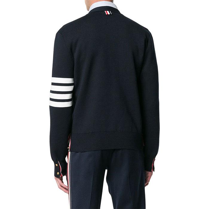 THOM BROWNE Navy Milano 4-Bar Stitch Cardigan Men’s Knit