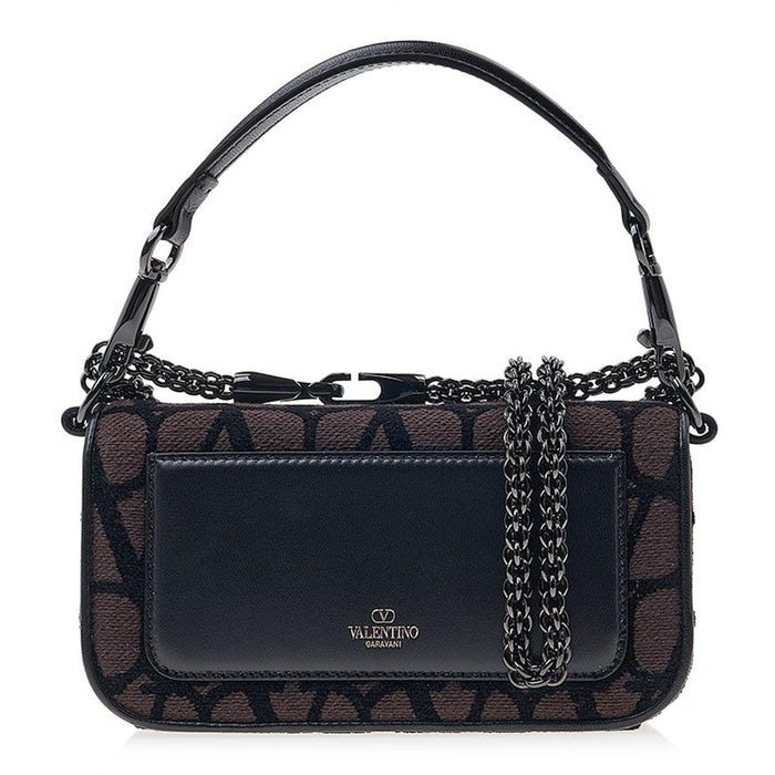 VALENTINO Garavani Iconography Leather Shoulder Bag White