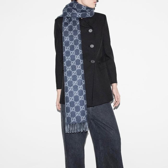 GUCCI GG Cashmere Shawl Scarf for Men 812317 4GABX 4169