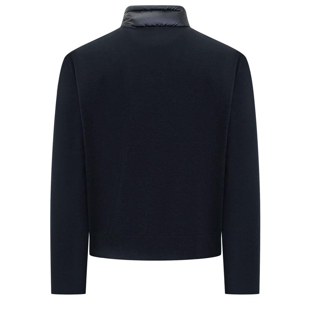 Moncler Logo Knit Mix Padded Jacket Navy Men’s 9B00016 M1131 776