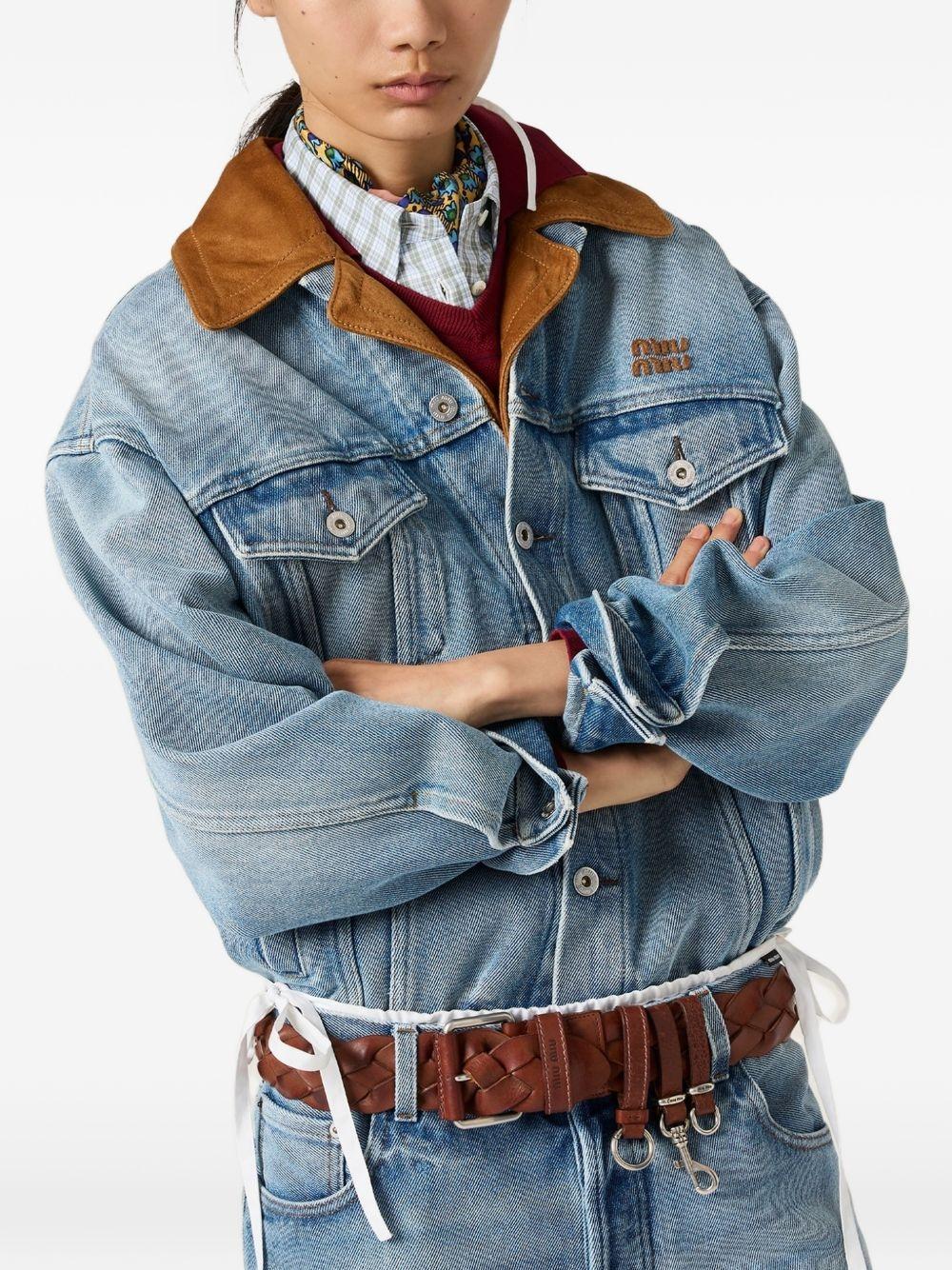 Miu Miu Blue Denim Jacket Women’s Casual Outerwear
