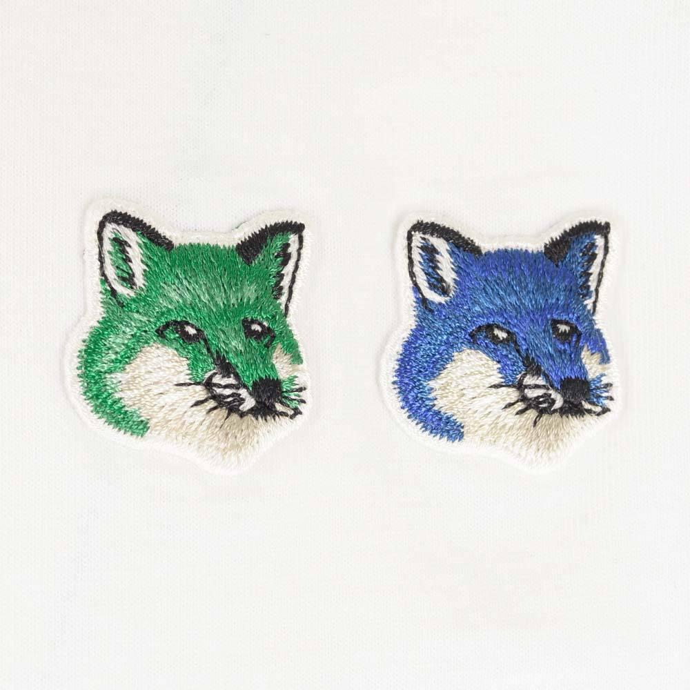 Maison Kitsune Double Fox White T-Shirt for Men KM00101KJ0008 P100