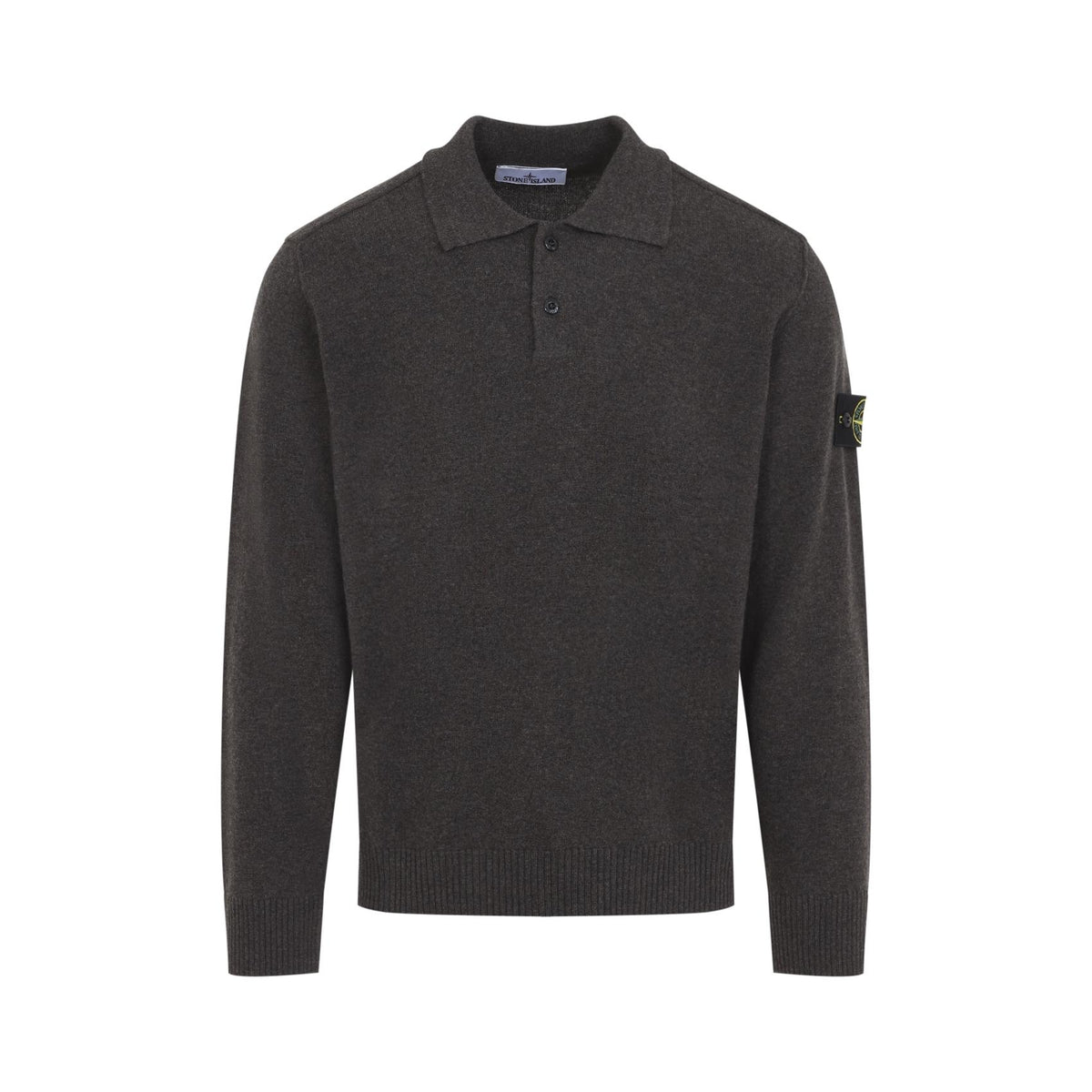 STONE ISLAND Black Wool Turtleneck Knit Sweater Men