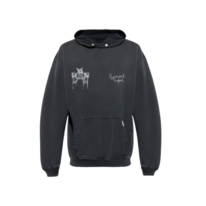 REPRESENT Logo Print Black Men's Hoodie MLM100556 03