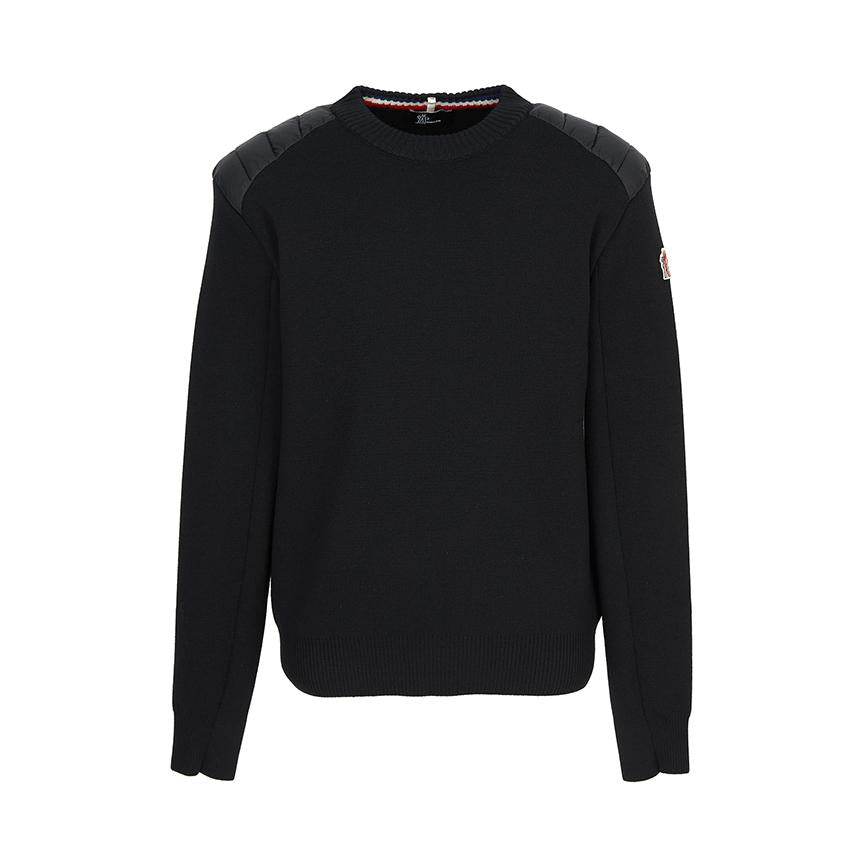 Moncler Grenoble Girocollo Black Wool Crewneck Sweater Men