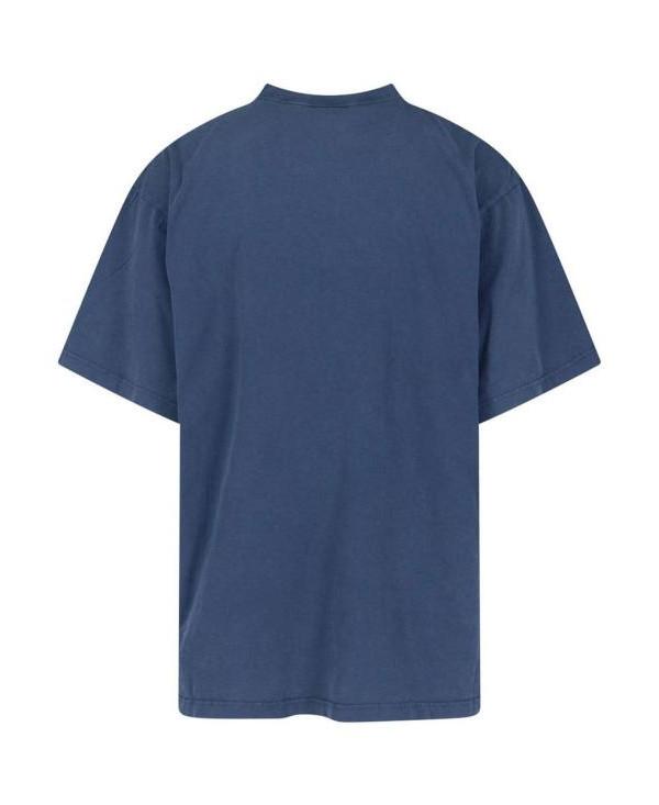 BALENCIAGA Logo Print Cotton T-Shirt Gray Men