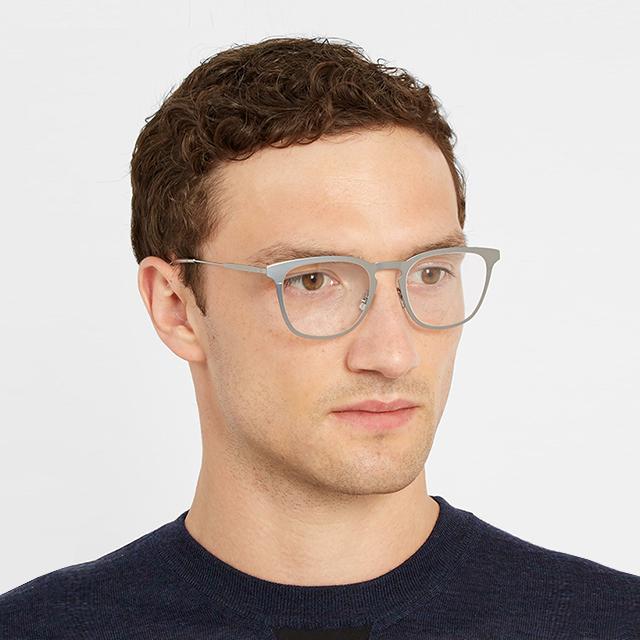 DIOR Matte Silver Lightweight Metal Eyeglass Frames Unisex DIOR0214 R81