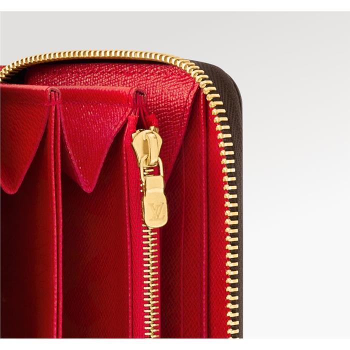 Louis Vuitton Monogram Zippy Long Wallet Coquelicot Red