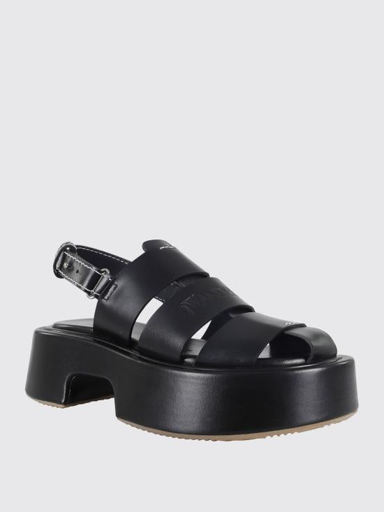 JW ANDERSON Leather Mule Slippers SN0099LA0323999 BLACK DOM
