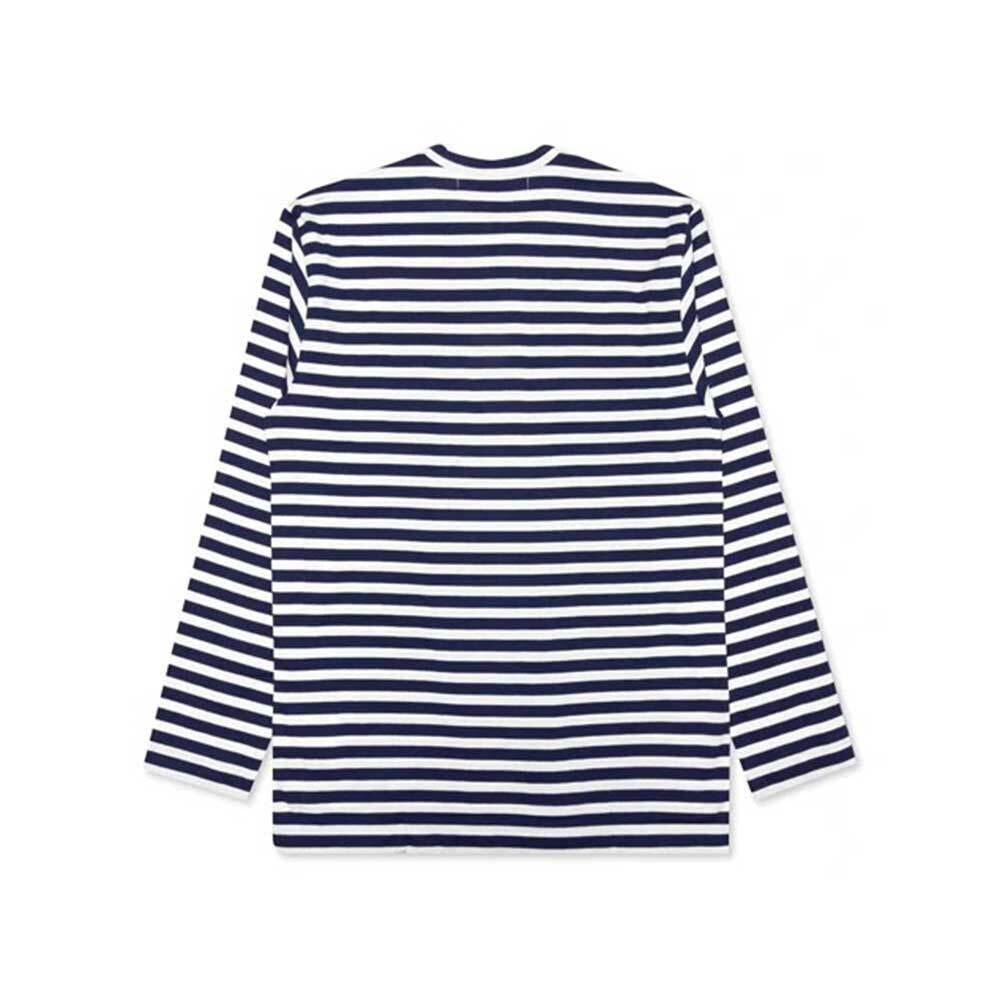 Comme des Garcons Stripe Long Sleeve T-Shirt Double Heart Unisex