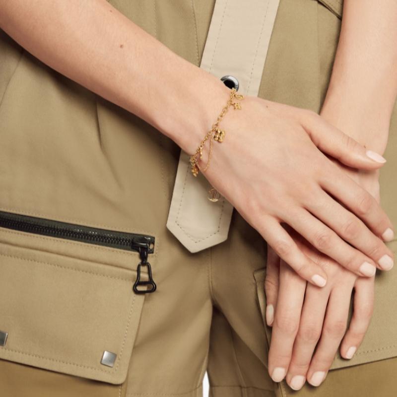 Louis Vuitton Blooming Supple Bracelet Women’s Gold-Tone Monogram