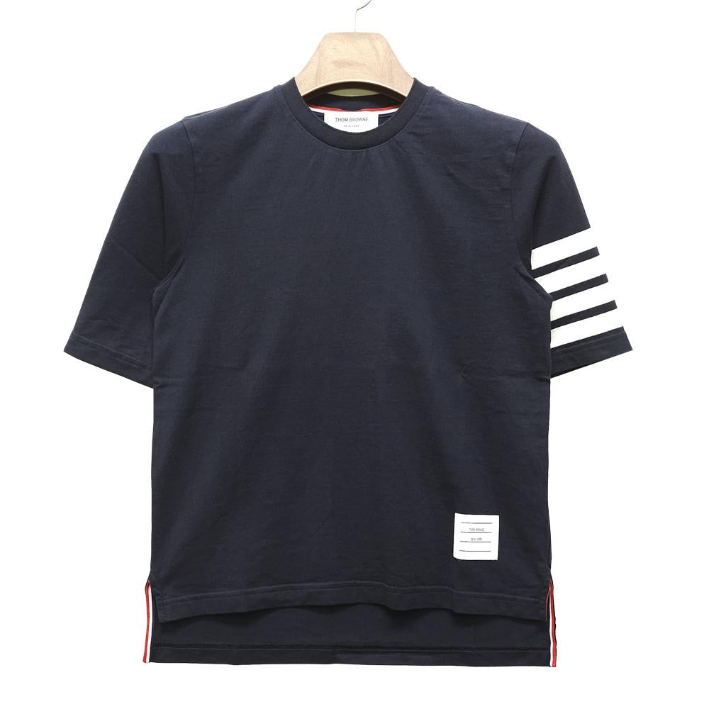 THOM BROWNE Women’s Diagonal Stripe Relaxed Fit Short Sleeve T FJS102G 07862 415