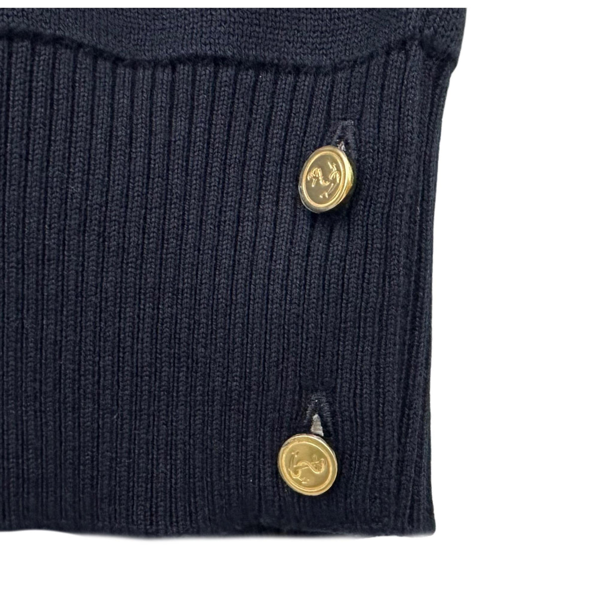THOM BROWNE Navy Milano Stitch Armband Stripe Crewneck Knit Sweater