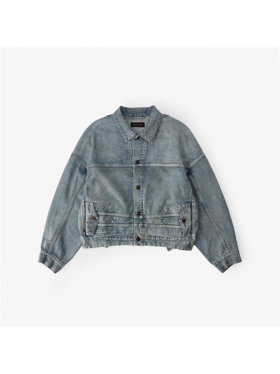 BALENCIAGA Upside Down Oversize Denim Jacket
