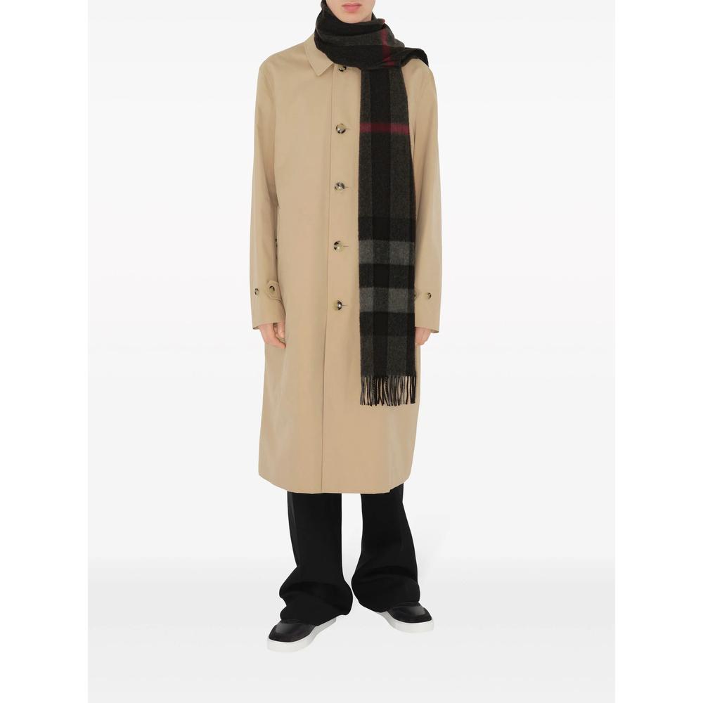 BURBERRY Giant Check Wool Scarf Beige
