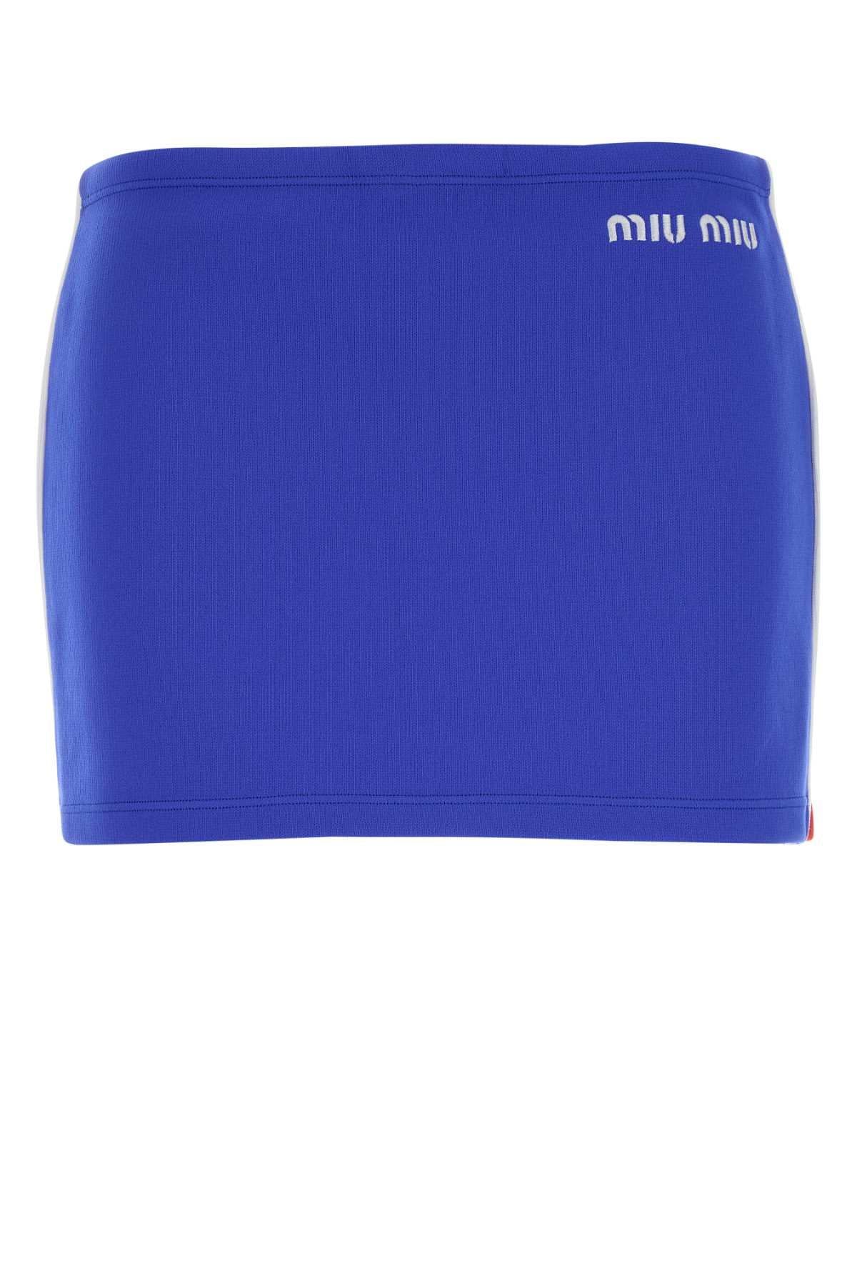 Miu Miu Black Wool Mini Skirt