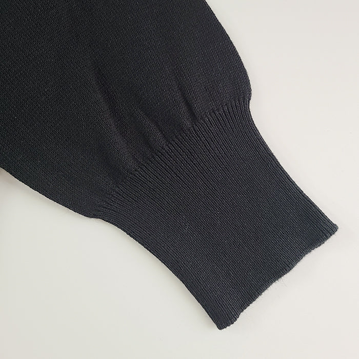 Vivienne Westwood Logo Embroidered Black Crewneck Knit Sweater Men